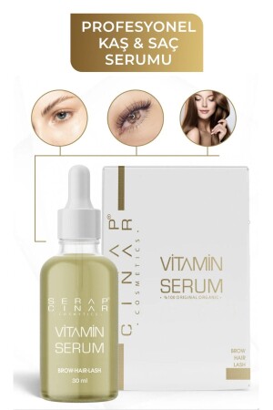 Kaş & Saç Için Vitamin Serum 30ml - Gürleştirici, Doğallaştırıcı Profesyonel Serum SRPCNR001 - 1