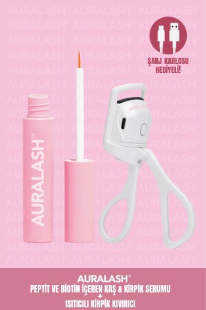 مـنـز - مخالب وعين العين و سيروم يحتوي على الببتيد والبيوتين + كيرل العين المدفئ - Auralash