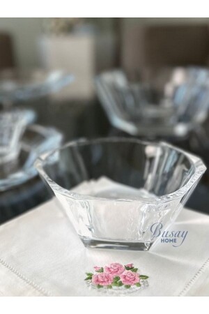 منز-بوسايهوم عاري العكس سلسلة كريستال كوب الزجاج - وعاء العرض - وعاء العشاء - وعاء العرض - وعاء الخدمة - Paşabahçe