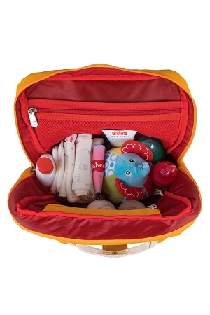 Kastanienbrauner funktioneller Mutter-Baby-Pflegerucksack mit mehreren Taschen und Flaschenthermosflasche Fp-BGO53-Kastanienbraun - 5