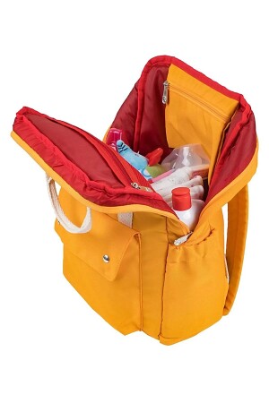 Kastanienbrauner funktioneller Mutter-Baby-Pflegerucksack mit mehreren Taschen und Flaschenthermosflasche Fp-BGO53-Kastanienbraun - 7