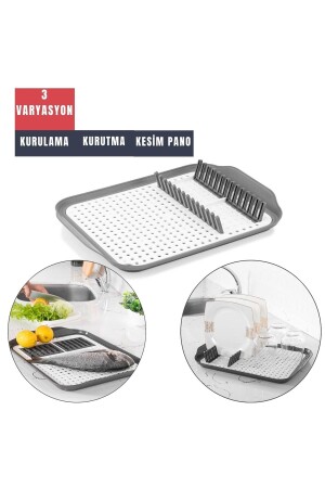 Katlanabilir Bulaşıklık – Tezgah Üstü Kaşıklık Bölmeli Tabaklık Kurutmalık - Ddatelier