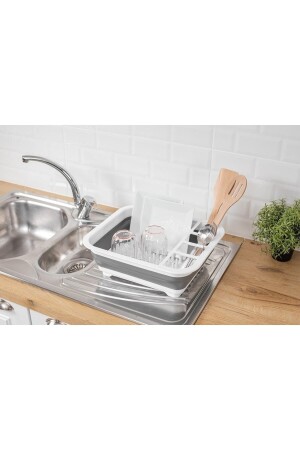 Katlanabilir Bulaşıklık – Tezgah Üstü Kaşıklık Bölmeli Tabaklık Kurutmalık Mp-713 MP-713 - MİMOZA PARK