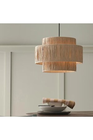 Katlı Rafya Rustik Bohem Sarkıt Avize Ktlı0220 - NYLife