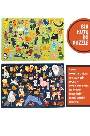 Katzen und Hunde Puzzle 2 Puzzles in einem 48 Teile Katzen und Hunde Puzzle 2 in 1 - 3