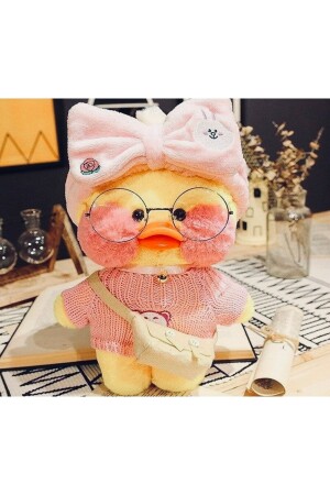 Kawaii Lalafanfan 30 cm Plüschente mit Brille, süßes Geschenk MBCA11 - 3