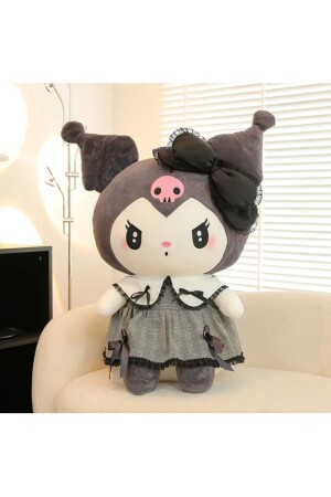 Kawaii Sanrio Sakura Kuromi Peluş Oyuncak 40 Cm Doğum Günü Hediye Uyku Kız Bebek Yatak Arkadaşı - 2