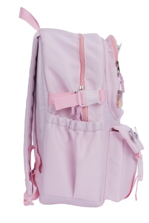 Kawaii Schulrucksack im koreanischen Stil mit Zubehör, Puderrosa - 4