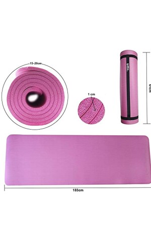 Kaymaz Taban 10 Mm Taşıma Askılı Nbr Pilates Minderi Yoga Matı Isteğe Bağlı Kamp Matı - 5