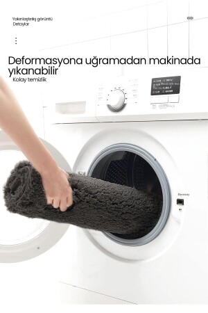 Kaymaz Taban Tekli Post Peluş Banyo Paspası 002643 - 3