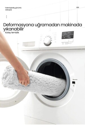 Kaymaz Taban Tekli Post Peluş Banyo Paspası 002643 - 3