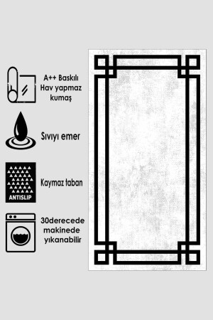 Kaymaz Taban Yıkanabilir 2 Li 60x100 - 50x60 Banyo Halısı Paspas Klozet Takımı - 3