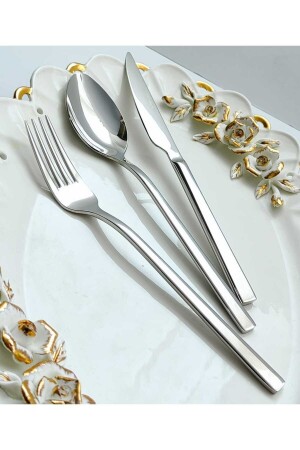 Kb Solıngen 84-teiliges Löwe-r Gabel-Löffel-Messer-Set – 4 Millim 18/10 304 Qualität 84-TEILIG ROSE 2023 - KB SOLİNGEN