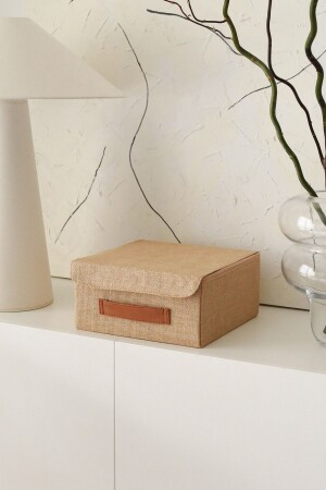 مكنز جوت مغطى خزانة الملابس داخل المجوهرات تجميل الغسيل صندوق تخزين قابلة للتثبيت منظمة KCK-KPK-JUT - Rek Home