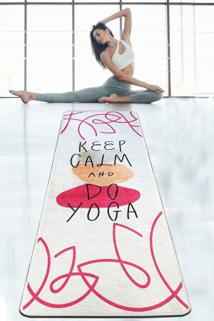 Keep Calm Do Yoga 60x200 Cm Djt Yoga,spor,fitness,pilates Halısı Yıkanabilir Kaymaz 8683264324116 - 1
