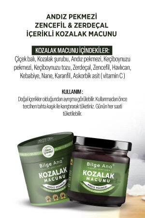 Kegelpaste – Kegelpaste mit glukosefreier Eidemelasse – Ingwer – Kurkuma und Vitamin C Bilge Kozalak - 5