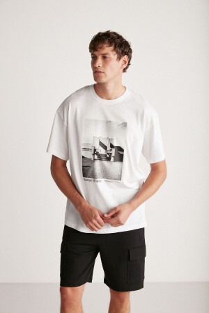 Keıth Oversize Beyaz Tekli T-shirt KEITH01042023 - 2