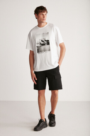 Keıth Oversize Beyaz Tekli T-shirt KEITH01042023 - 5