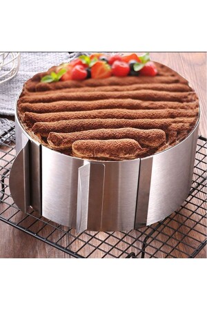 Kek Ve Pasta Paslanmaz Yuvarlak Kelepçeli Ayarlanabilir Çember 16-30 Cm Yükseklik 9 Cm - Coşan