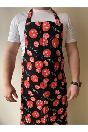 Kellner Koch Chef Arbeit Service Küchenschürze Neckholder Tomatenmuster Unisex UT205 - 2