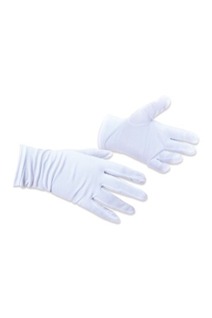 Kellner-Service-Handschuhe, weißes, flexibles Baumwollgewebe - 5