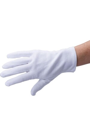 Kellner-Service-Handschuhe, weißes, flexibles Baumwollgewebe - 6