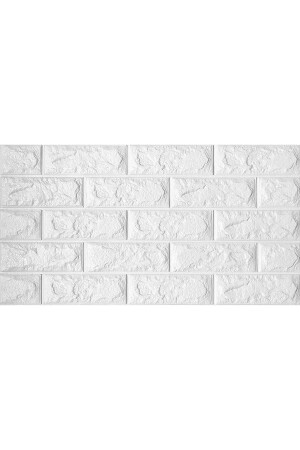 Kendinden Yapışkanlı 3d Duvar Kağıdı Paneli 70x38 Cm Beyaz - 2