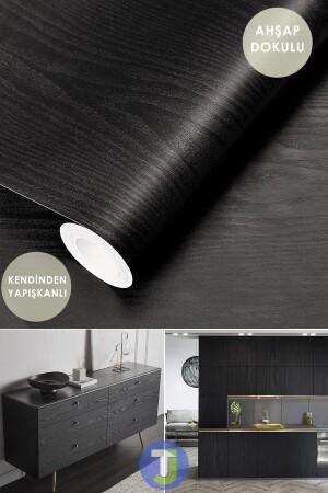 MNZ-Self Adhesive Wood Look مطبخ حمام المكتب الحائط الخزانة الطاولة 60X100 سم - Technojet