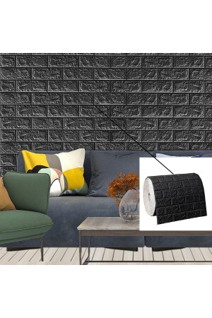 Kendinden Yapışkanlı Esnek Köpük Duvar Kağıdı Paneli 3d Boyutlu Tuğla Desen - Renkli Duvarlar