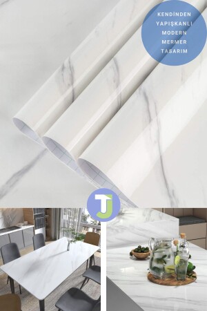 MNZ-مربوطة الذاتية الرخام الأوراق المطبخ حمام المكتب المرفأ الجدار طاولة تغطية 60cmX100cm - Technojet