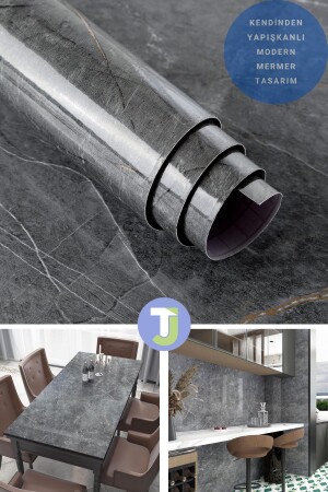 MNZ-مربوطة الذاتية الرخام الأوراق المطبخ حمام المكتب المرفأ الجدار طاولة تغطية 60cmX100cm - Technojet