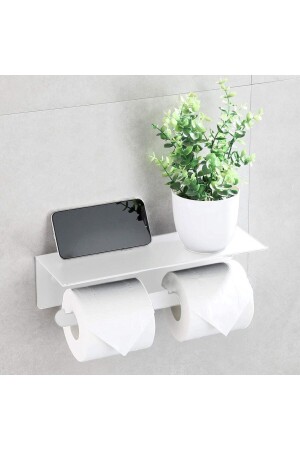 حامل ورق تواليت ملصق بنفسه من طراز MNZ ، رف مضاعف للفصل المزدوج لجميع أنواع ورق تواليت 20222303202203 - AYZ