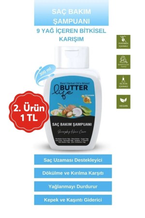 Kepeğe Karşı Etkili Ve Güçlendirici Saç Dökülmesine Karşı Etkili Tropik Bitkisel Şampuan 300ml - 1