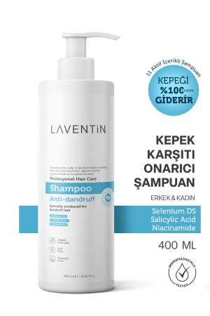 Kepek Kaşıntı Ve Eğzama Karşıtı 11 Aktifli Kepek Karşıtı Tuzsuz Şampuan 400 ml - Laventin