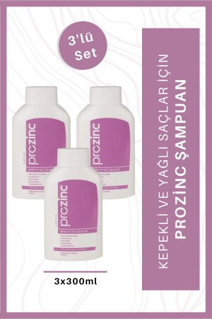 Kepek Şampuanı Yağlı Saçlar Için 3x300 Ml. - Prozinc
