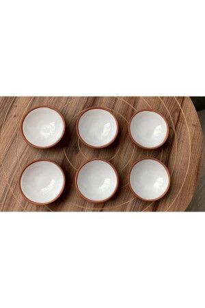 Keramikschale Olivenschale, Snackschale, Türkische Köstlichkeitsschale, Marmeladenschale, Saucenschale, farbig glasiertes 6er-Set 6562 - 4