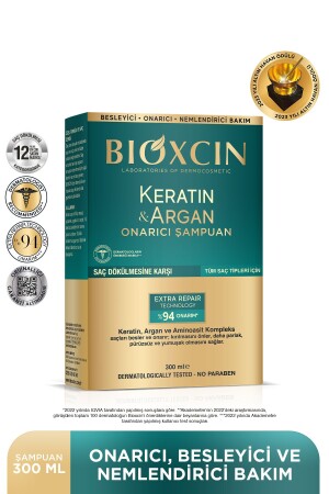 Keratin & Argan Onarıcı Bakım Şampuan 300 ml - Yıpranmış ve Hassas Saçlar - 2