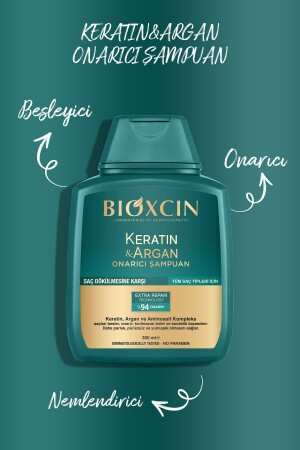 Keratin & Argan Onarıcı Bakım Şampuan 300 ml - Yıpranmış ve Hassas Saçlar - 5