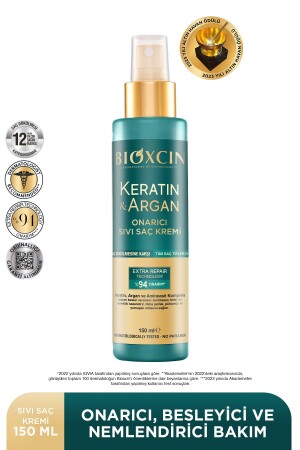 Keratin & Argan Onarıcı Sıvı Saç Bakım Kremi 150 ml Yıpranmış ve Hassas Saçlar - 1