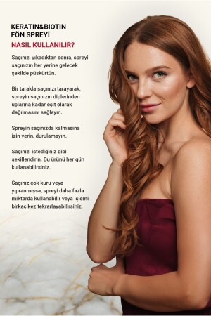 Keratin & Biotin Isı Koruyucu Saç Bakım Spreyi 150 ml - 2