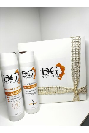 Keratin & Biotin Maske und Shampoo Haarpflegeset Geschenkbox X06 - 1