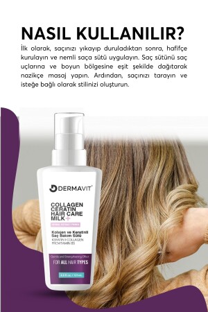 Keratin Kolajen Milk Saç Bakım Sütü- Kolay Tarama Spreyi 125 ml - 3