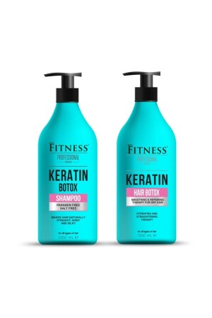 Keratin Onarıcı Yıpranmış Kuru Saç Botoksu Hair Botox Ve Şampuan Seti 1000 ml Yeni - 2