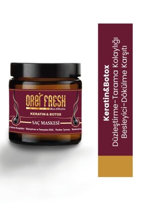 Keratin&botox Saç Maskesi Düzleştirme Dökülme Karşıtı Bakım Onarım 500 ml - Orbifresh