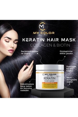 Keratin&Kollagen&Biotin 500 ml Haarmaske mit reparierender, stärkender Wirkung bei Verlust und geschädigtem Haar - Mycolor Style & More