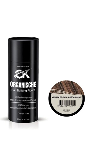 Keratinpulver 50 Gr. Mittelbraunes topisches Haarpuder aus inländischer Produktion, neue Formel! - 1