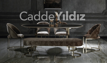 مجموعة طاولة الطعام الفاخرة من MNZ-Kervan - Cadde Yıldız