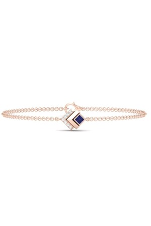 Kettenarmband Princess Cut 0. 32 Karat Efeu - 2