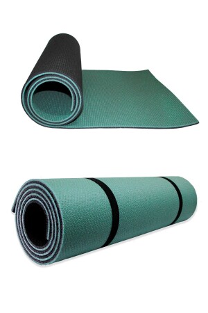Khakifarbene Pilates- und Yogamatte, doppelseitig, 10 mm, YKM16P - 1