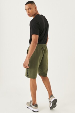 Khakifarbene Standard-Passform für Herren mit normalem Schnitt, lässige Strickshorts 4A9522200001 - 7